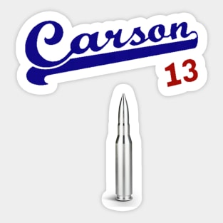 Carson 13 Jersey Style Sticker